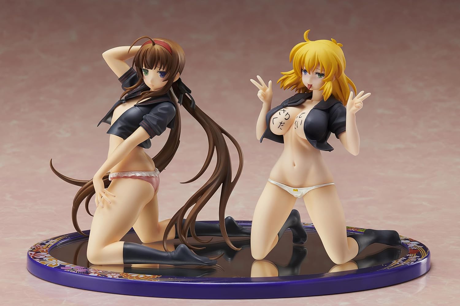 Senran Kagura NewWave Gburst Figur PVC 1/10 Ryobi x Ryona Bare Body Sailor Uniform Ver. 19 cm