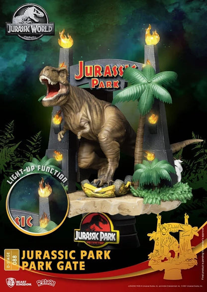 Beast Kingdom-Jurassic Park Gate Diorama Stage