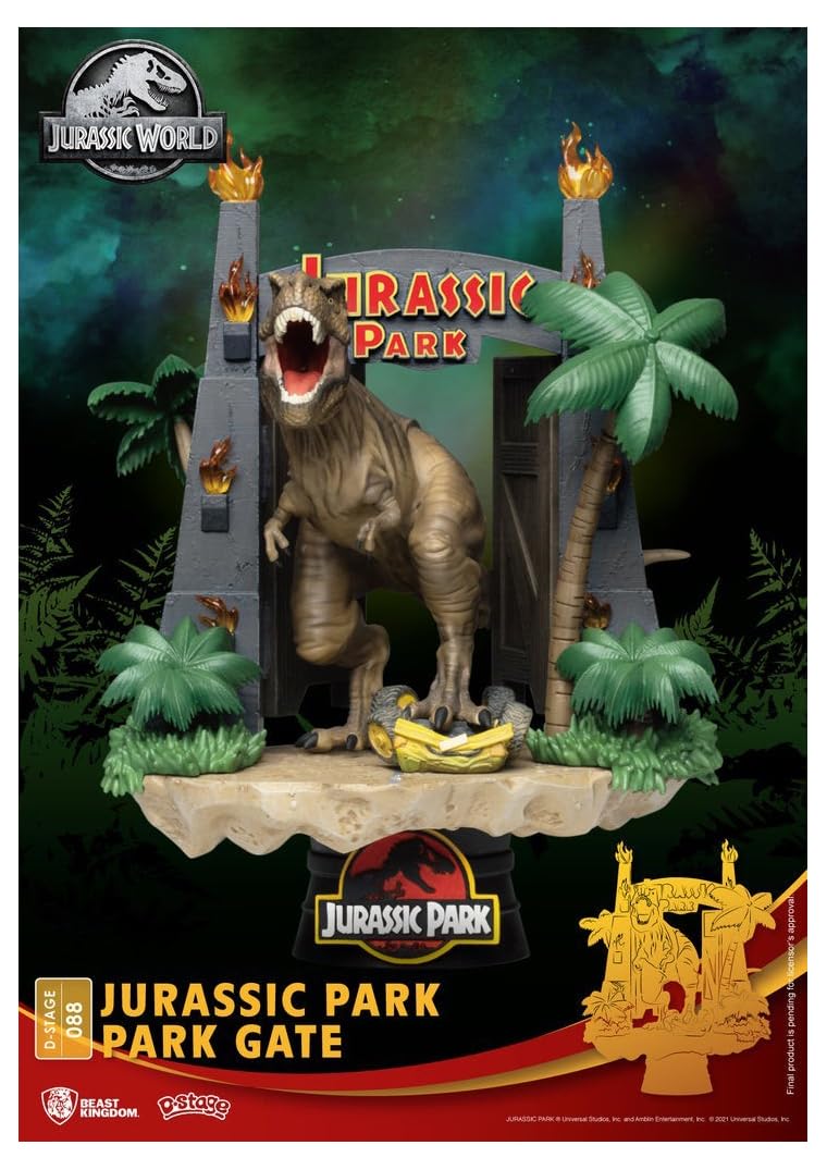 Beast Kingdom-Jurassic Park Gate Diorama Stage