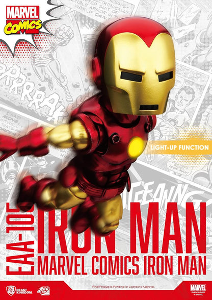 Beast Kingdom Marvel Comics: Classic Iron Man EAA-105 Egg Attack Action Figure, Multicolor