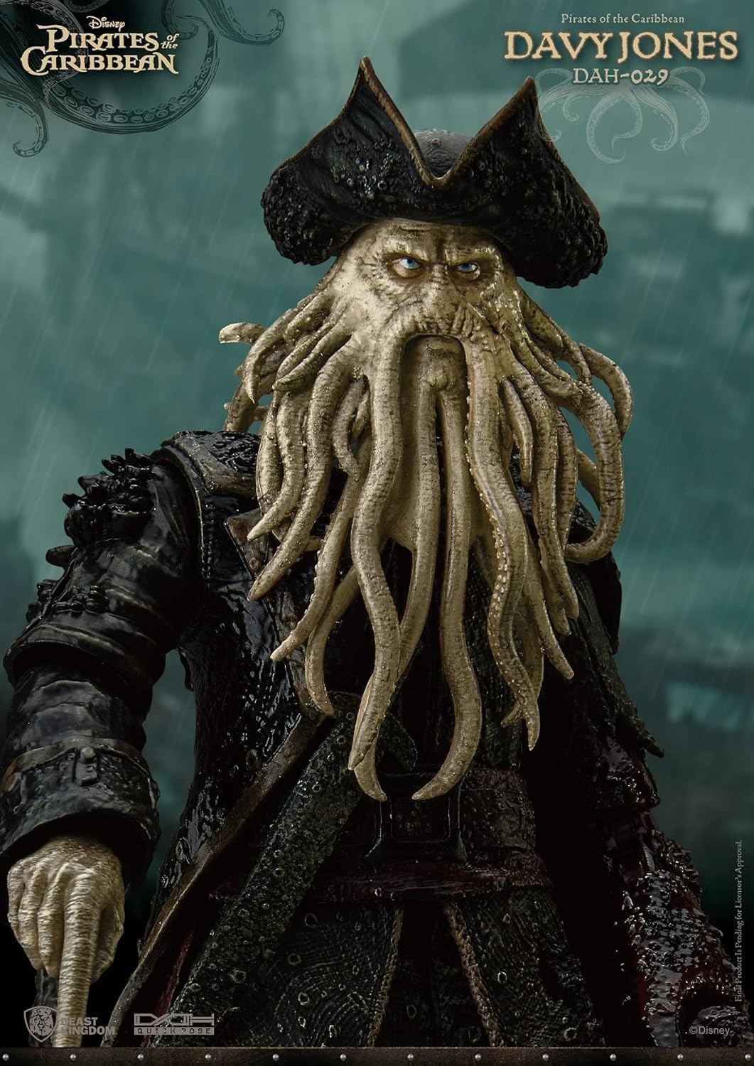 Beast Kingdom Pirates of The Caribbean: at World’s End Davy Jones DAH-029 Dynamic 8ction Heroes Action Figure, Multicolor