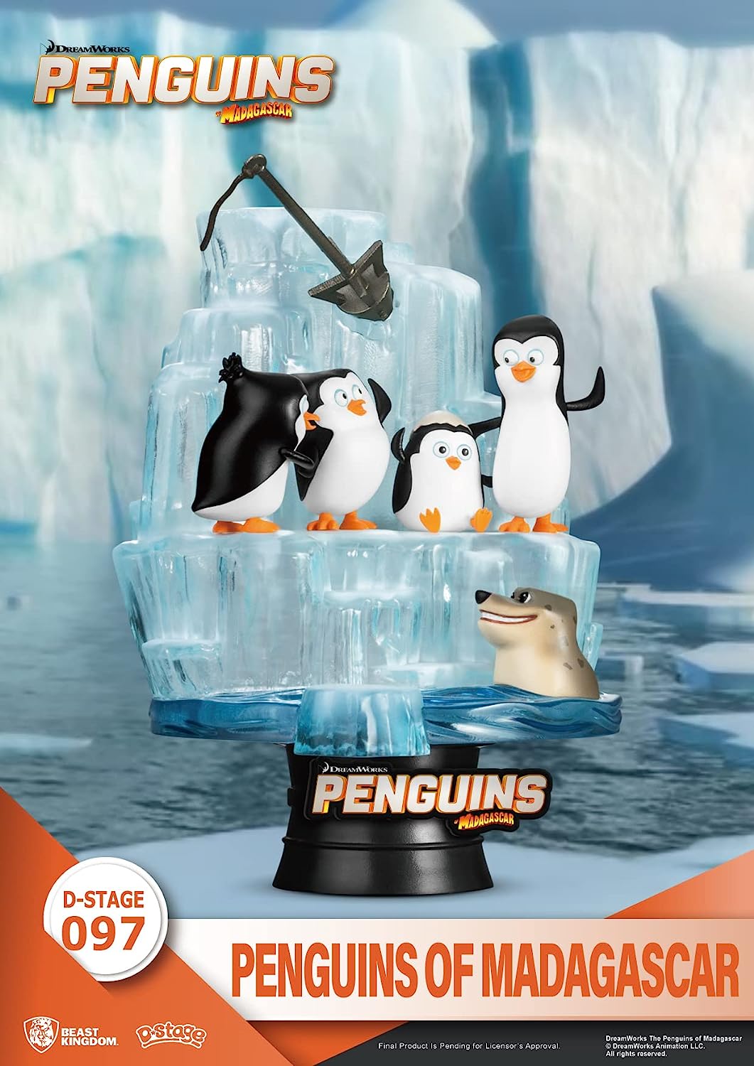 Beast Kingdom Penguins of Madagascar DS-097 D-Stage 6-Inch Statue, Multicolor