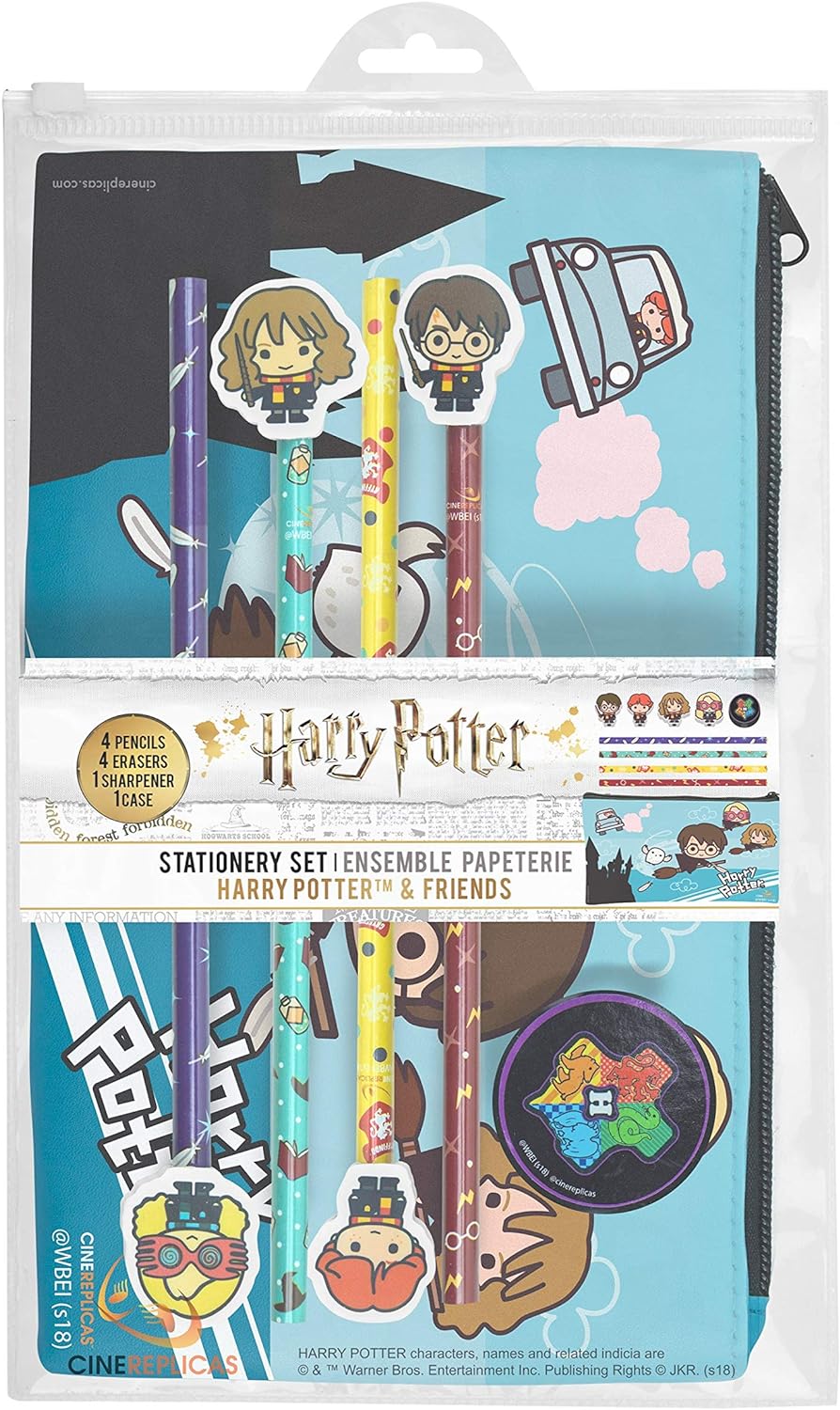 Cinereplicas - Harry Potter - Stationery Set - Officially Licensed - Kawaii Characters