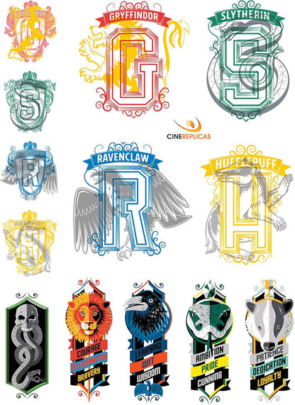 Cinereplicas Harry Potter - Stickers Logos (Set de 55) - Licencia Oficial