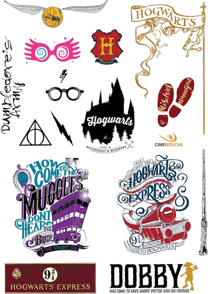 Cinereplicas Harry Potter - Stickers Logos (Set de 55) - Licencia Oficial