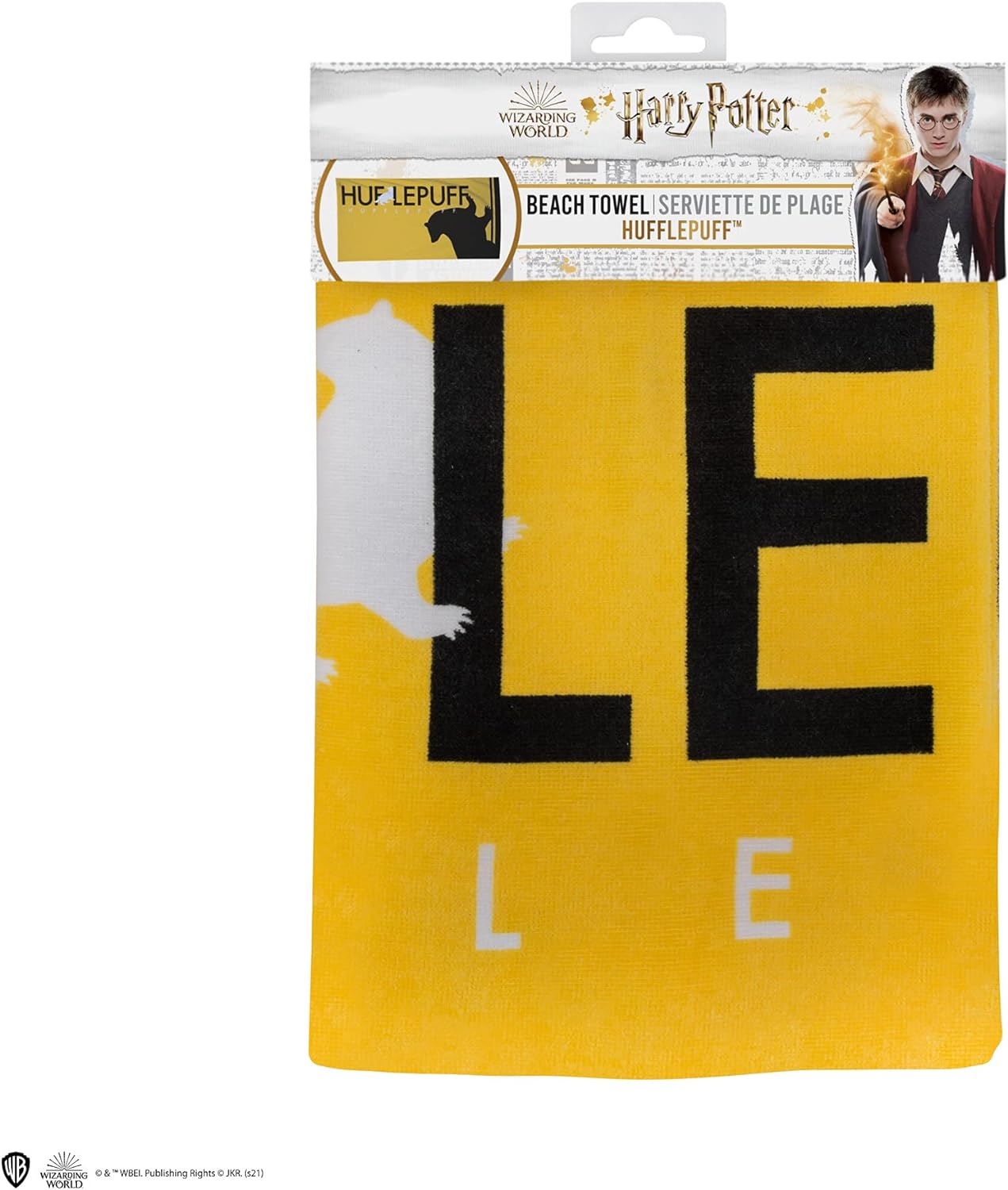 Cinereplicas Harry Potter - Telo da spiaggia di Tassorosso - Licenza ufficiale