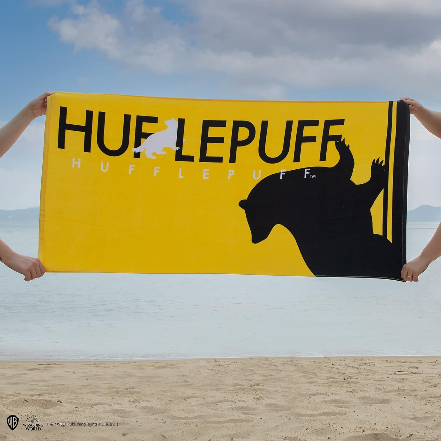 Cinereplicas Harry Potter - Telo da spiaggia di Tassorosso - Licenza ufficiale