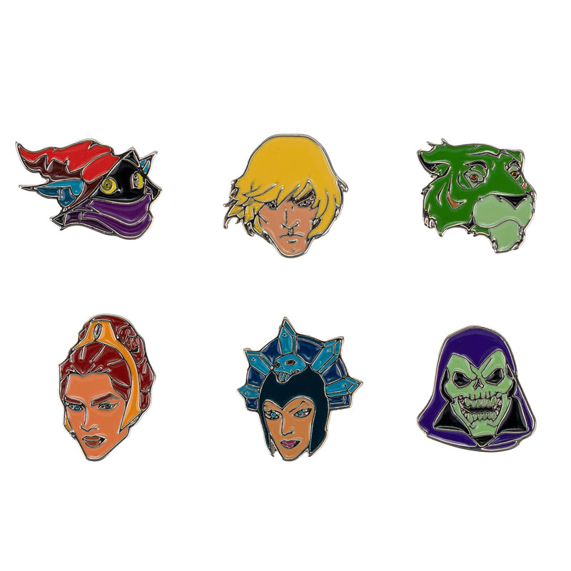 Cinereplicas MOTU - Juego de 6 pines - Licencia oficial, Plata esterlina