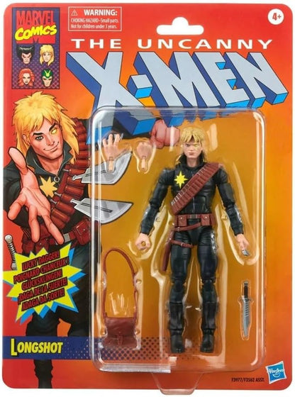 Marvel Legends Series X-Men Classic Longshot 6-inch Action Figure Toy for 4+ Years,4 Accessories
