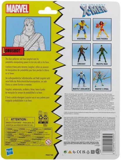 Marvel Legends Series X-Men Classic Longshot 6-inch Action Figure Toy for 4+ Years,4 Accessories