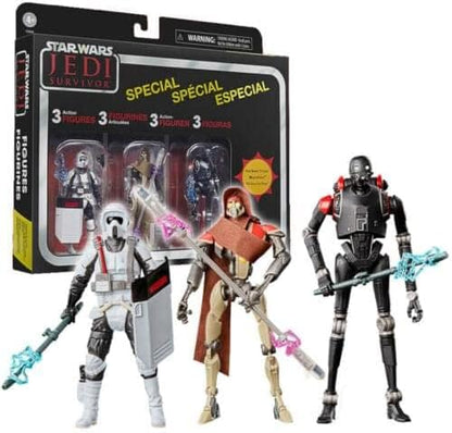 Hasbro Pack 3 Figures Action Jedi Survivor 9.5cm
