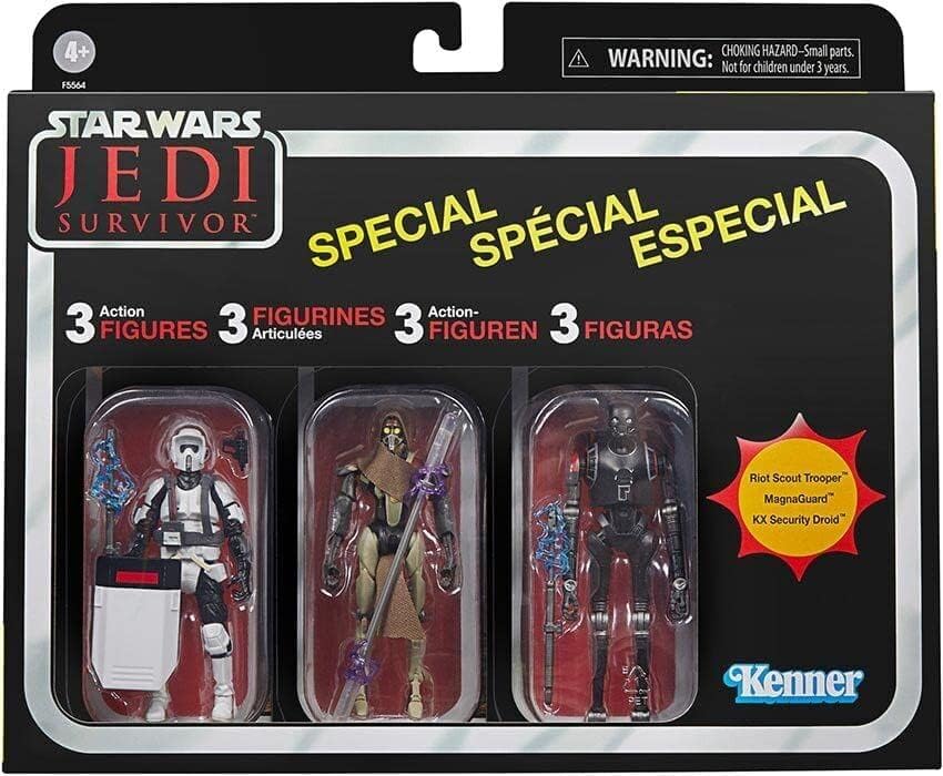 Hasbro Pack 3 Figures Action Jedi Survivor 9.5cm