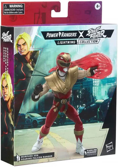 HASBRO Power Rangers x Street Fighter Lightning Collection figurine Morphed Ken Soaring Falcon Ranger 15 cm