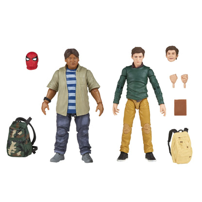 Spider-Man Marvel Legends Series 60th Anniversary Peter Parker and Ned Leeds MCU 6-inch Action Figures, 7 Accessories (pack of 2