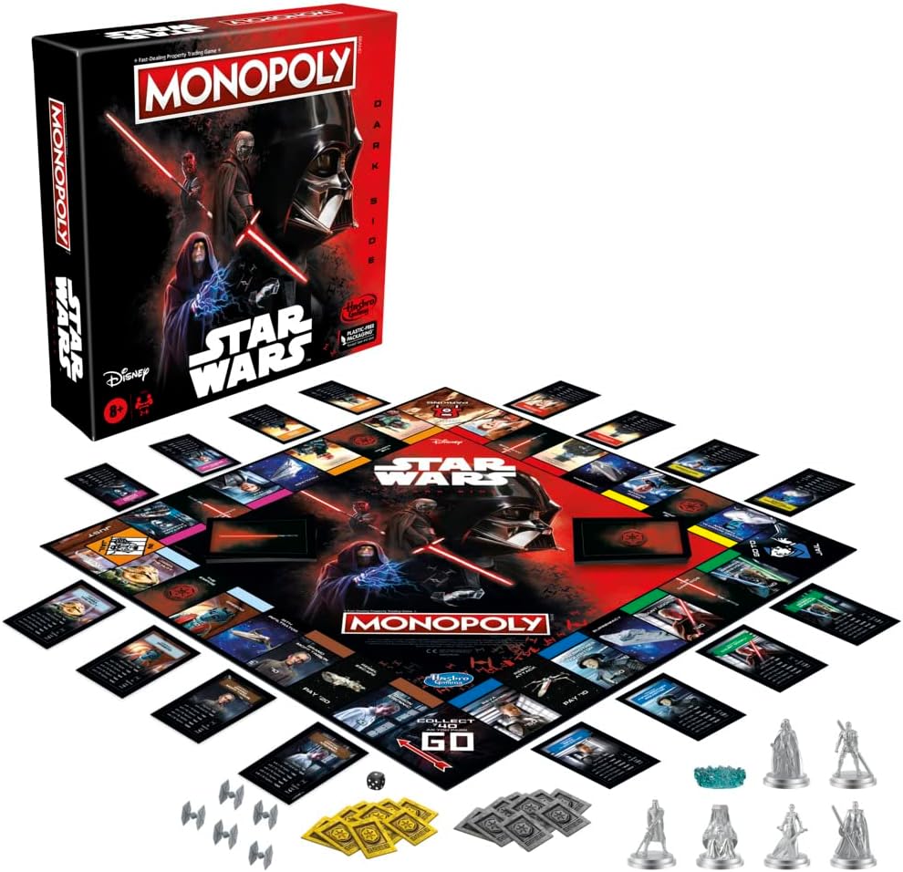 Monopoly: Disney Star Wars Dark Side Edition Board Game for Families, Games for Children, Star Wars Gift English