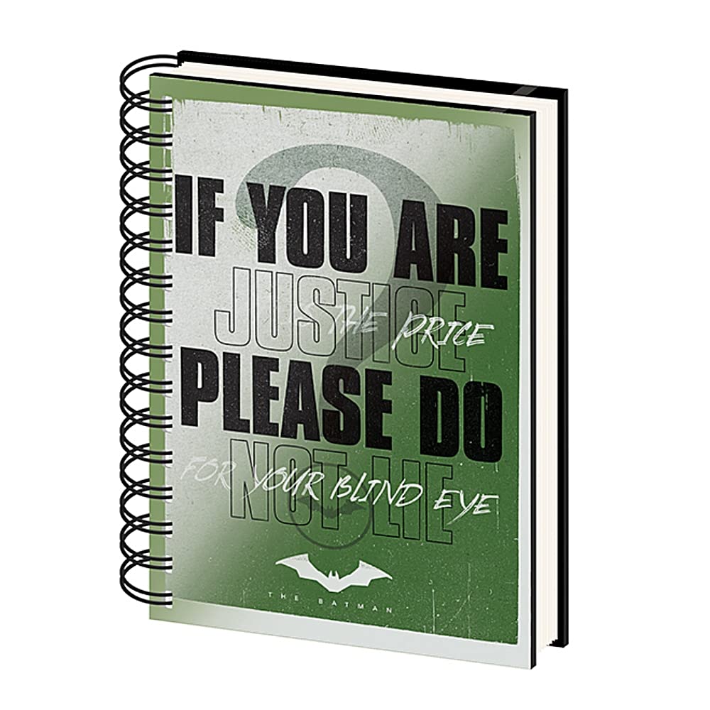 Pyramid International The Batman A5 Notebook with Lenticular Cover (Riddler Design) - Official Merchandise