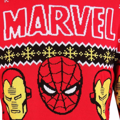 Heroes Inc Marvel Comics Felpa Christmas Jumper Face´s (S