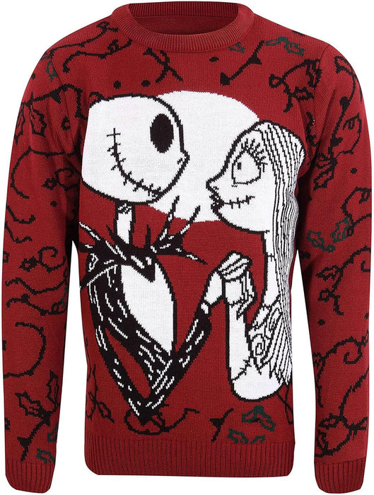 Heroes Inc. Nightmare Before Christmas Jumper Jack and Sally Official Unisex Ugly Sweater