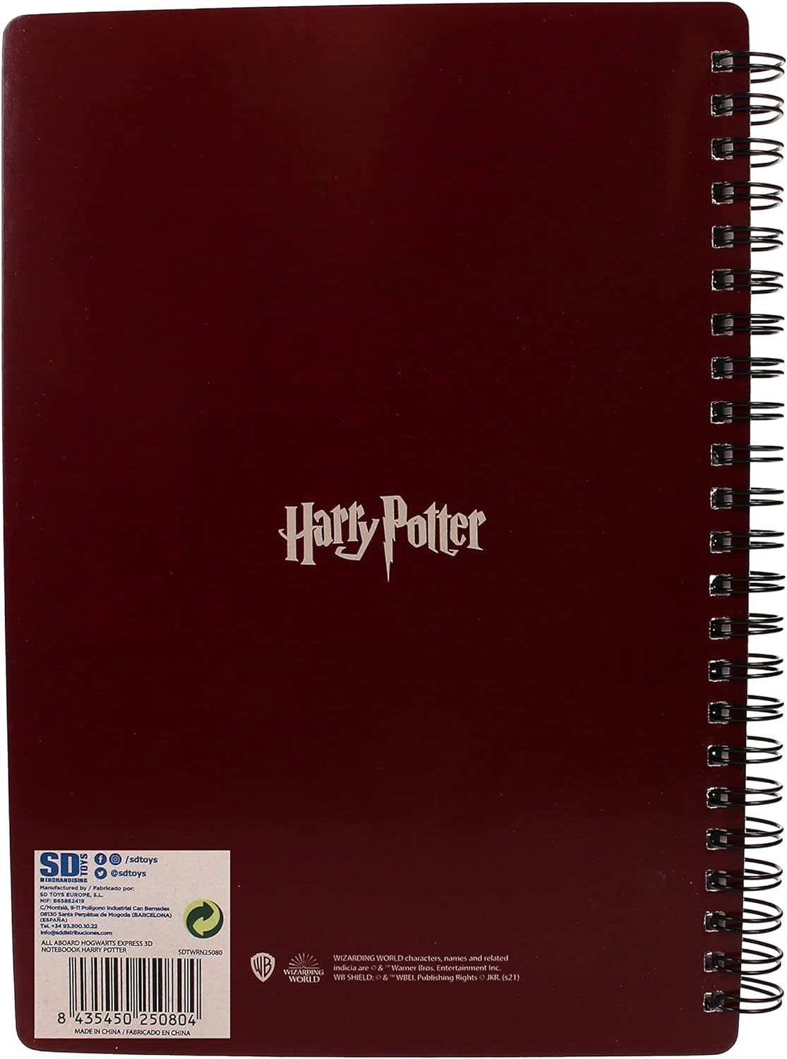 SD toys Harry Potter All Aboard The Hogwarts Express 3D Effect Notebook