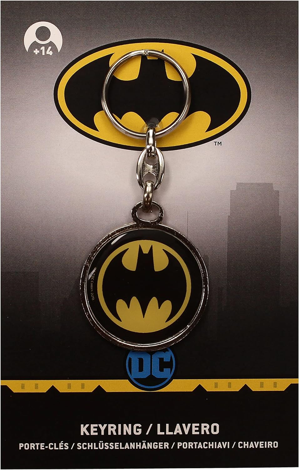 SD toys, Keyring Round Metal Logo Batman Universe DC