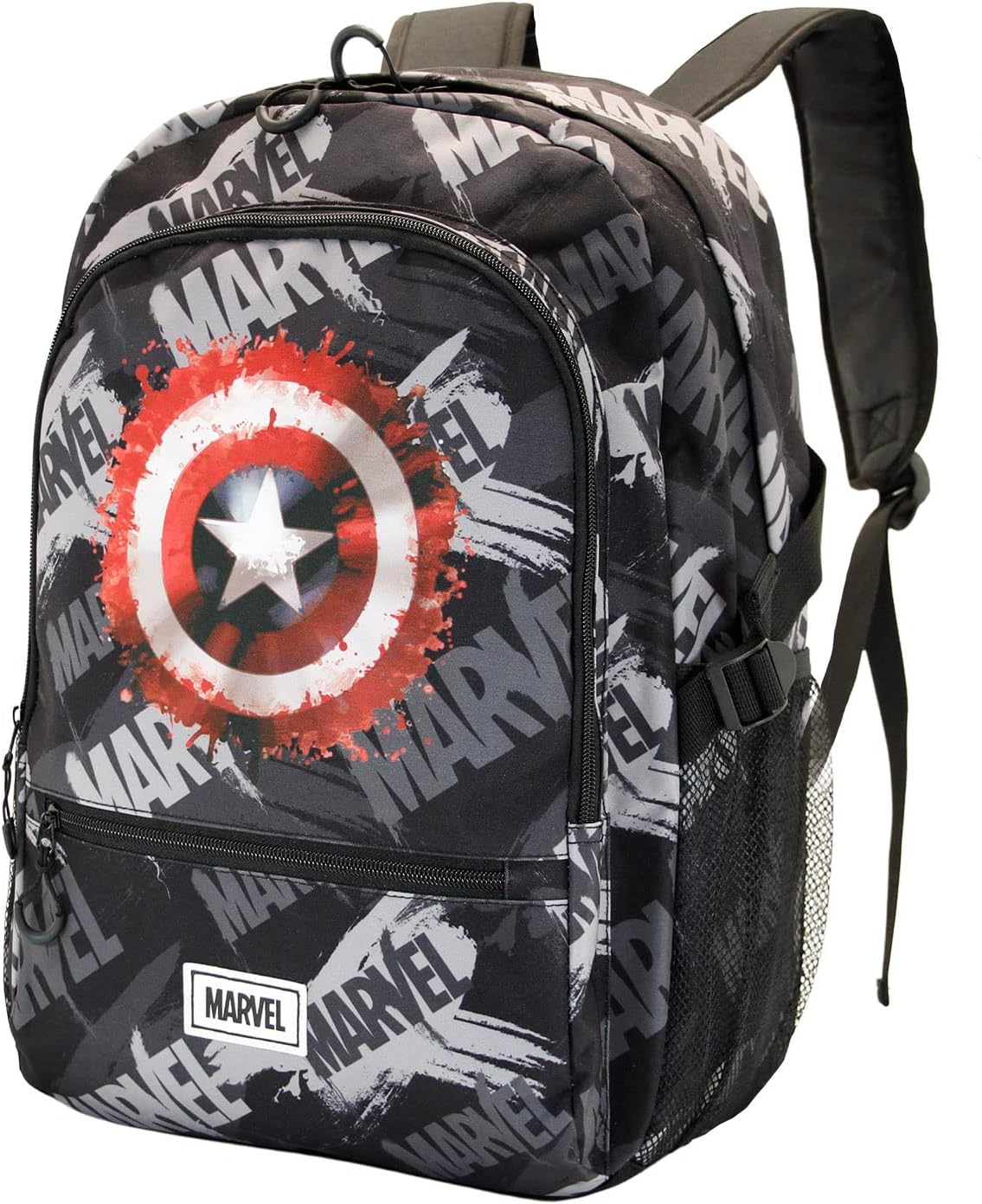 Captain America Scratches-FAN HS Fight Backpack, Grey, 18 x 31 x 44 cm, Capacity 24 L