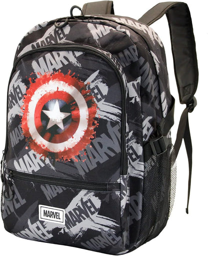 Captain America Scratches-FAN HS Fight Backpack, Grey, 18 x 31 x 44 cm, Capacity 24 L