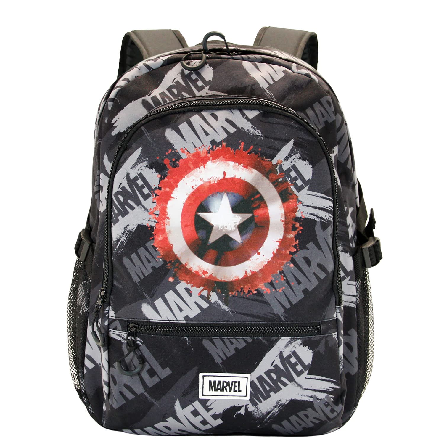Captain America Scratches-FAN HS Fight Backpack, Grey, 18 x 31 x 44 cm, Capacity 24 L