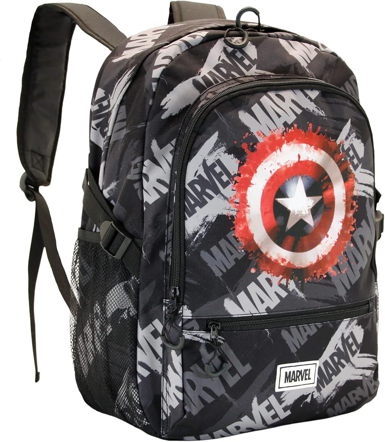 Captain America Scratches-FAN HS Fight Backpack, Grey, 18 x 31 x 44 cm, Capacity 24 L