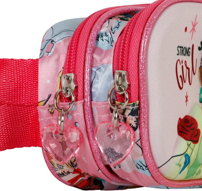 Disney Princess Strong-3D Double Pencil Case, Pink, 22 x 9.5 cm