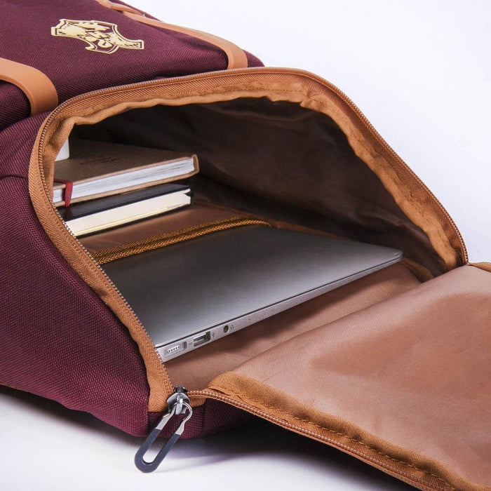 CERDÁ LIFE'S LITTLE MOMENTS Unisex's Harry Potter Backpack with Side Pocket, Laptop Compartment and Ergonomic Back | Padded Handles-Official Warner Bros License, red, Grande