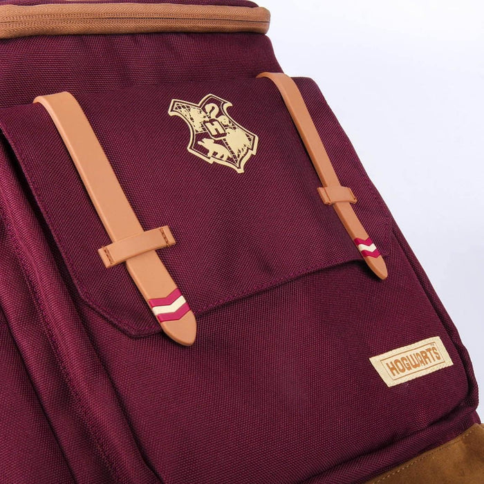 CERDÁ LIFE'S LITTLE MOMENTS Unisex's Harry Potter Backpack with Side Pocket, Laptop Compartment and Ergonomic Back | Padded Handles-Official Warner Bros License, red, Grande