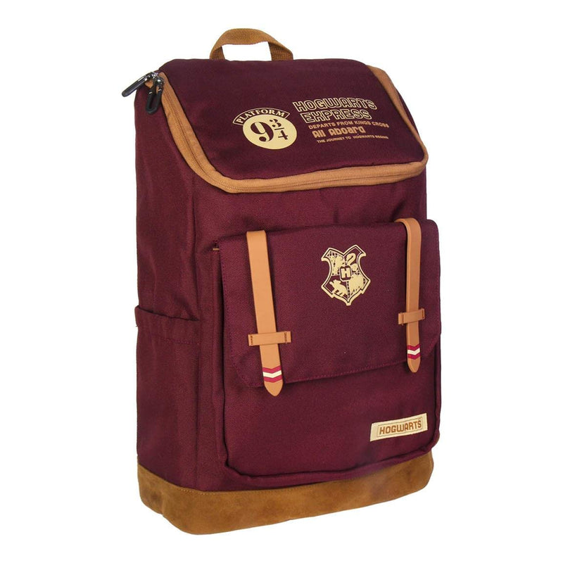 CERDÁ LIFE'S LITTLE MOMENTS Unisex's Harry Potter Backpack with Side Pocket, Laptop Compartment and Ergonomic Back | Padded Handles-Official Warner Bros License, red, Grande