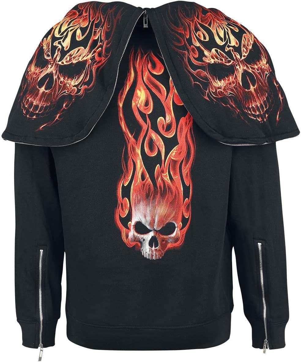 Spiral - Skull Blast - Split Zip Hoody Black - M