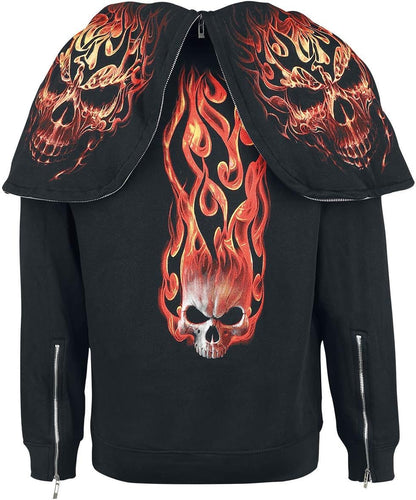 Spiral - Skull Blast - Split Zip Hoody Black - M