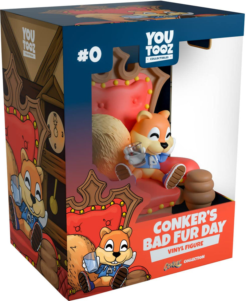 Conker, 4.8" Conker's Bad Fur Day Vinyl Figure, High Detailed Collectible Figure - Youtooz Conker Collection, Blue,red One Size Blue,red