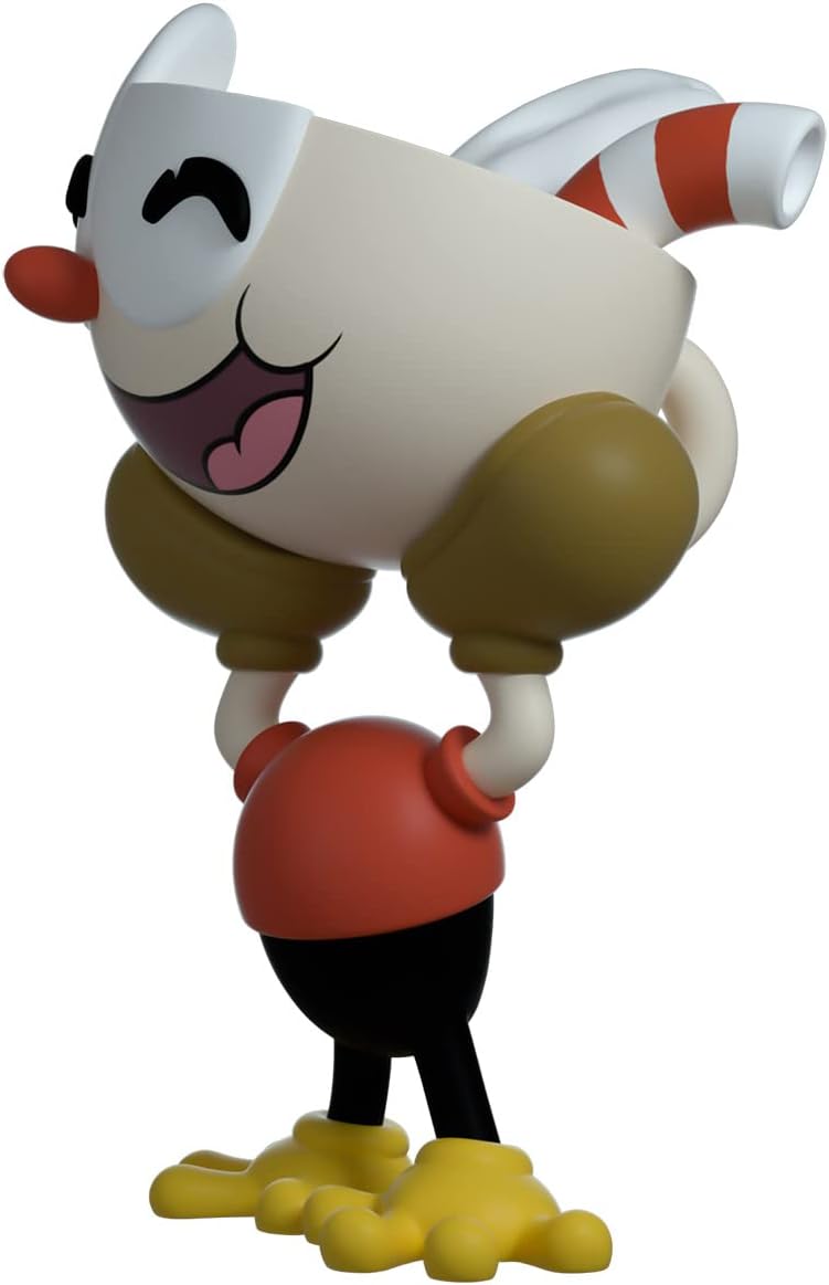 Youtooz Cuphead The Cuphead Show! Edition, 4.6" Vinyl Figure Collectible Cuphead Figure from The Cuphead Show! by Youtooz Cuphead Collection, White