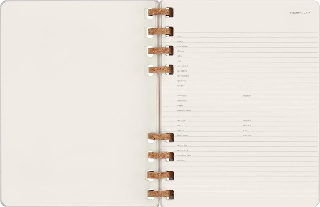 Moleskine Undated Planner, 12-Month Spiral Planner with Hard Cover, Size XL 20 x 25 cm