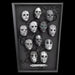 The Noble Collection Harry Potter Death Eater Mini Mask Collection - 16.5in (42cm) Wood Display and Miniature Replicas - Officially Licensed Film Set Movie Props Gifts