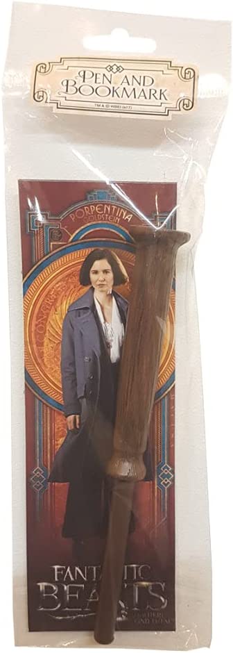 The Noble Collection Fantastic Beasts Porpentina Goldstein Wand Pen and Bookmark - 9in (23cm) Officially Licensed Film Set Movie Props Wand Gifts Stationery