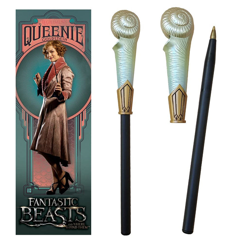 The Noble Collection Fantastic Beasts Queenie Goldstein Wand Pen and Bookmark - 9in (23cm) Officially Licensed Film Set Movie Props Wand Gifts Stationery