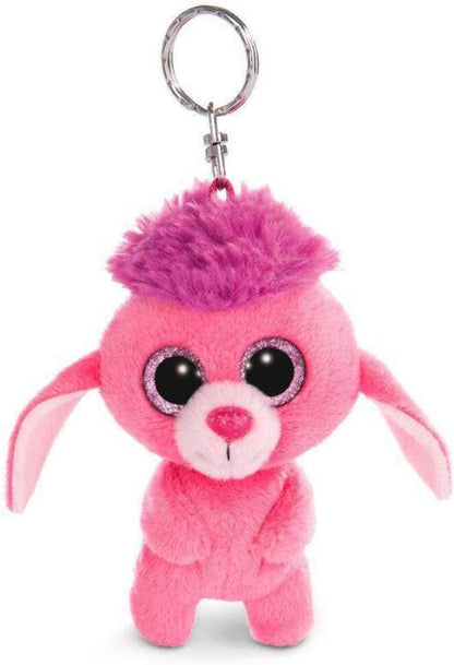 NICI Glubschis Schlüsselanhänger Pudel Mookie 9cm 45549 Keyring Poodle, Pink/Purple Poodle Mookie