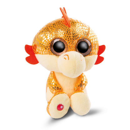 NICI 46933 Original-Glubschis Cuddly Dragon Yo 15 cm-Fluffy Soft Toys with Big Glittery Eyes-Plush Stuffed Animal for Cuddling & Playing, Orange 15 cm Orange