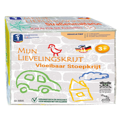 Feuchtmann 633.5005 – Mi Tiza Favorita, 4 latas de 120 g Cada una, Pintura líquida, Ideal, guardería, Escuela y Lugar para Jugar creativamente, Multicolor (657.5005
