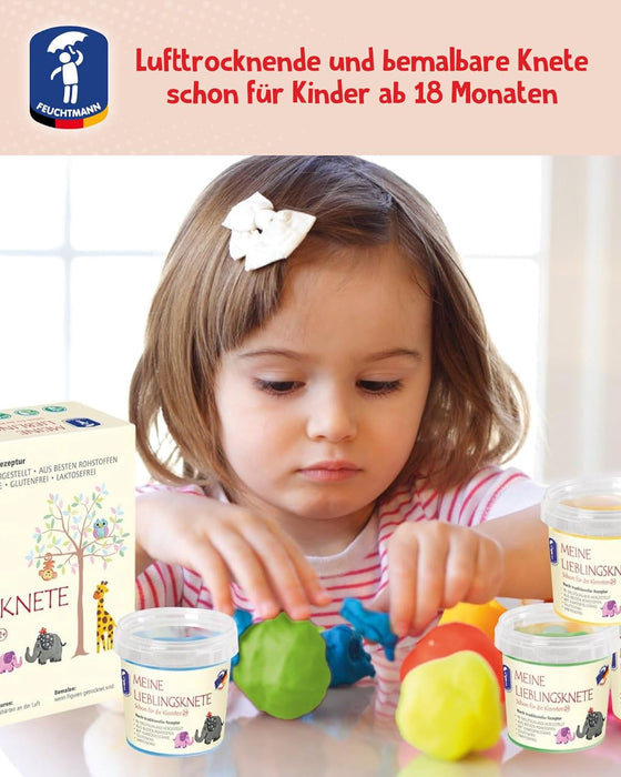 Feuchtmann 628 1518-1 1518-1-Meine Lieblings Putty EDU Edition, Children's Dough in White, 500 g Tub of Air-Drying Modelling Clay, from 2 Years