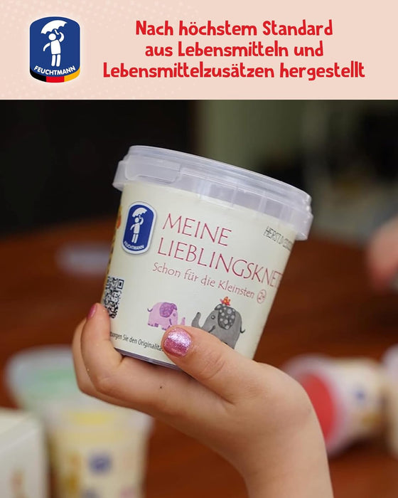 Feuchtmann 628 1518-1 1518-1-Meine Lieblings Putty EDU Edition, Children's Dough in White, 500 g Tub of Air-Drying Modelling Clay, from 2 Years