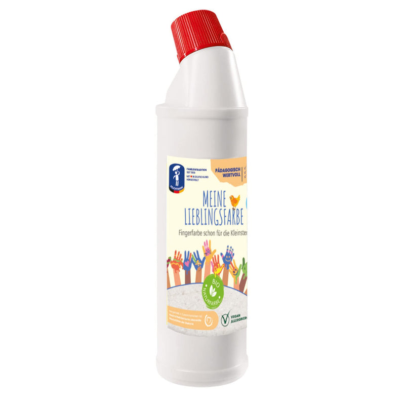 Feuchtmann MEINE LIEBLINGSFARBE Edu Bottle | 900g cremige Fingerfarbe Einzelflasche | hautfreundliche Fingermalfarbe auf Wasserbasis | ungiftig, auswaschbar | Malfarben Kinder (ab 2 Jahre), FARBE: