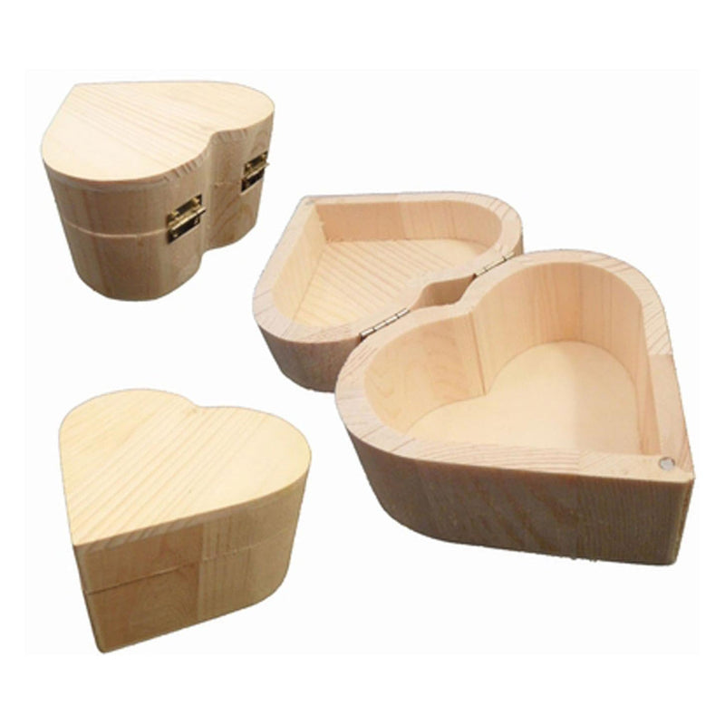 Playwood - Houten Kistje Hartvorm 10cm