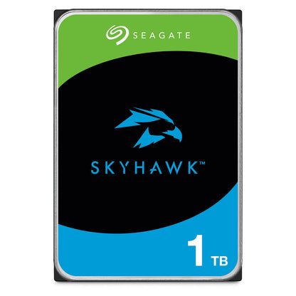 Seagate Skyhawk 1 TB, Video Internal Hard HDD – 3.5", SATA 6Gb/s, 256MB Cache, for DVR NVR Security Camera System, with in-house Rescue Services, FFp (ST1000VX013