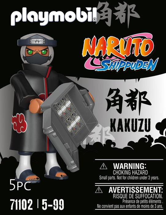PLAYMOBIL Naruto Shippuden 71102 Kakuzu con Il Tipico Cappotto Nero con Nuvole Eosse e la Valigia, per Grandi e Piccoli Appassionati di Manga e Anime, 5 Pezzi, dai 5 Anni in su