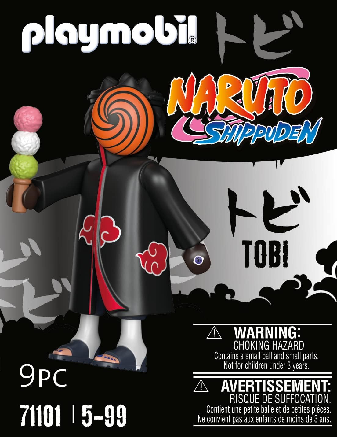Playmobil 71101 Naruto: Tobi Figure Set, Naruto Shippuden Anime Collectors Figure, Playset Suitable for Children and fans 5+ years